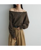 【グリーンパークス/Green Parks】のオフショルスウェット Brown|ID: prp329100004768325 ipo3291000000035630899