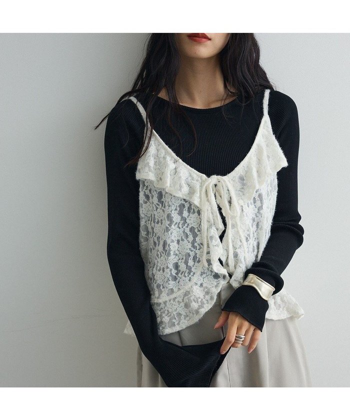 【グリーンパークス/Green Parks】のレースフリルキャミビスチェ インテリア・キッズ・メンズ・レディースファッション・服の通販 founy(ファニー) https://founy.com/ ファッション Fashion レディースファッション Fashion for Women アウター Coat / Outerwear Collection トップス・カットソー Cut & Sew Tops キャミソール&ノースリーブ Camisoles & Sleeveless Tops ベスト&ジレ / 重ね着スタイル Vests & Gilets ビスチェ Bustiers & Corset Tops / Layered Bustier Style トレンド Trend, Trending Now ビスチェ Bustier, Corset Top フェミニン Feminine, Girly フレア Flare, Flared ベスト Vest, Waistcoat ポケット Pocket, Pocket Detail ラップ Wrap, Wrap Design リボン Ribbon, Bow レース Lace, Lace Fabric A/W・秋冬 Autumn/Winter |ID: prp329100004768326 ipo3291000000034536271