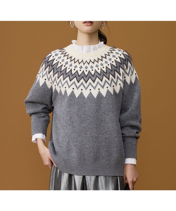 【自由区/JIYU-KU】のフェアアイル ニット インテリア・キッズ・メンズ・レディースファッション・服の通販 founy(ファニー) https://founy.com/ ファッション Fashion レディースファッション Fashion for Women トップス・カットソー Cut & Sew Tops ニット Knit Tops & Sweaters エアリー Airy Texture ストーン Stone, Gem-Like セーター Sweater, Knitwear フェミニン Feminine, Girly ミックス Mix, Mixed Style 夏 Summer 春 Spring S/S・春夏 SS, Spring/Summer, Warm Season |ID: prp329100004768328 ipo3291000000034536278