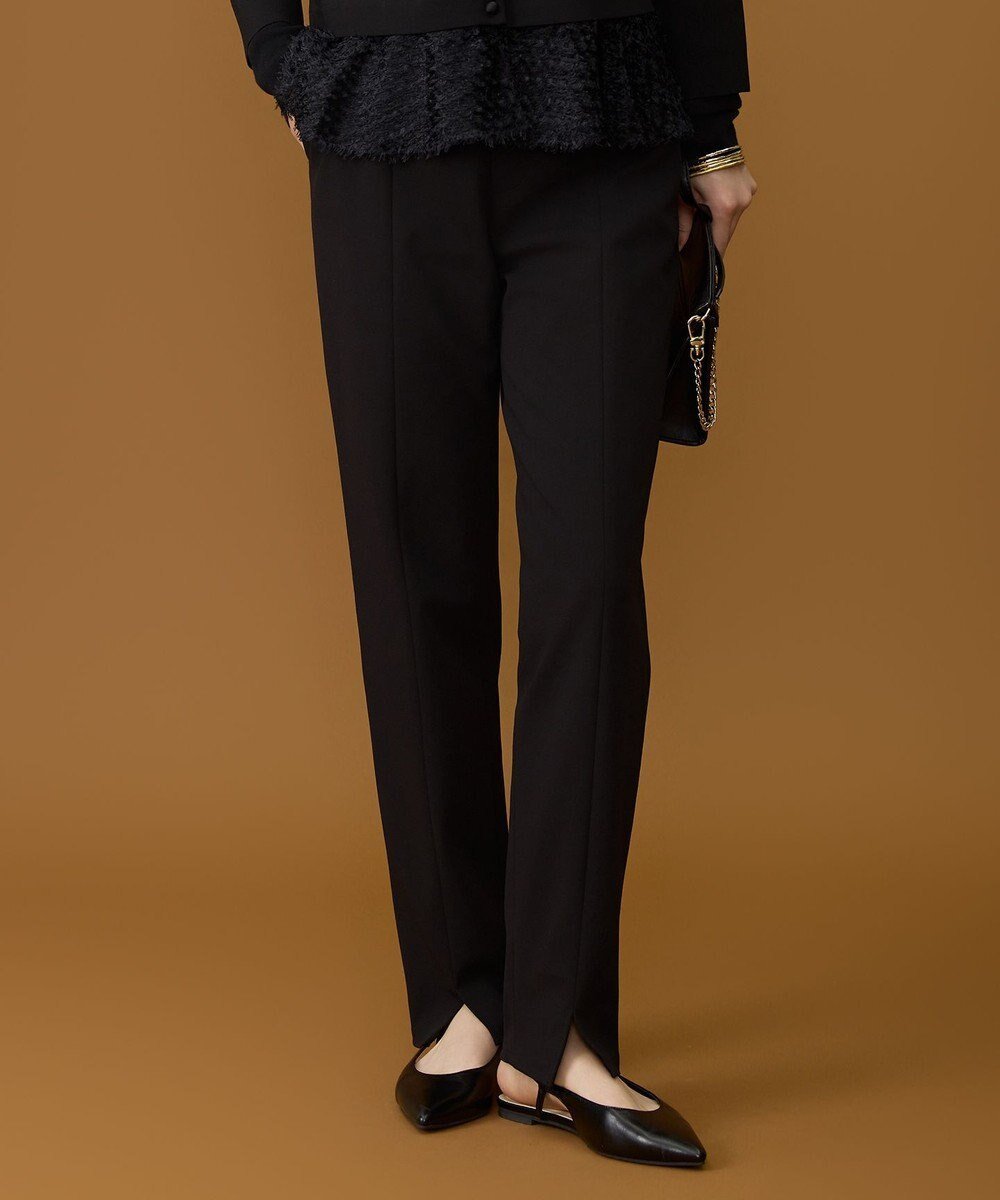 【自由区/JIYU-KU】のジョーゼットニット パンツ インテリア・キッズ・メンズ・レディースファッション・服の通販 founy(ファニー) ファッション Fashion レディースファッション Fashion for Women パンツ Pants & Trousers ジョーゼット Georgette, Semi-Sheer Fabric ストレッチ Stretch, Stretchy Fabric スリット Slit, Slit Detail 夏 Summer 春 Spring S/S・春夏 SS, Spring/Summer, Warm Season ブラック|ID: prp329100004768330 ipo3291000000034536285