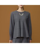 【自由区/JIYU-KU】のソフトウールブレンドペプラム ブラウス チャコールグレー|ID: prp329100004768347 ipo3291000000034536338