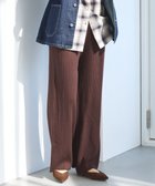 【アメリカンホリック/AMERICAN HOLIC】のバイパチリブニットパンツ Brown|ID: prp329100004768350 ipo3291000000034536350