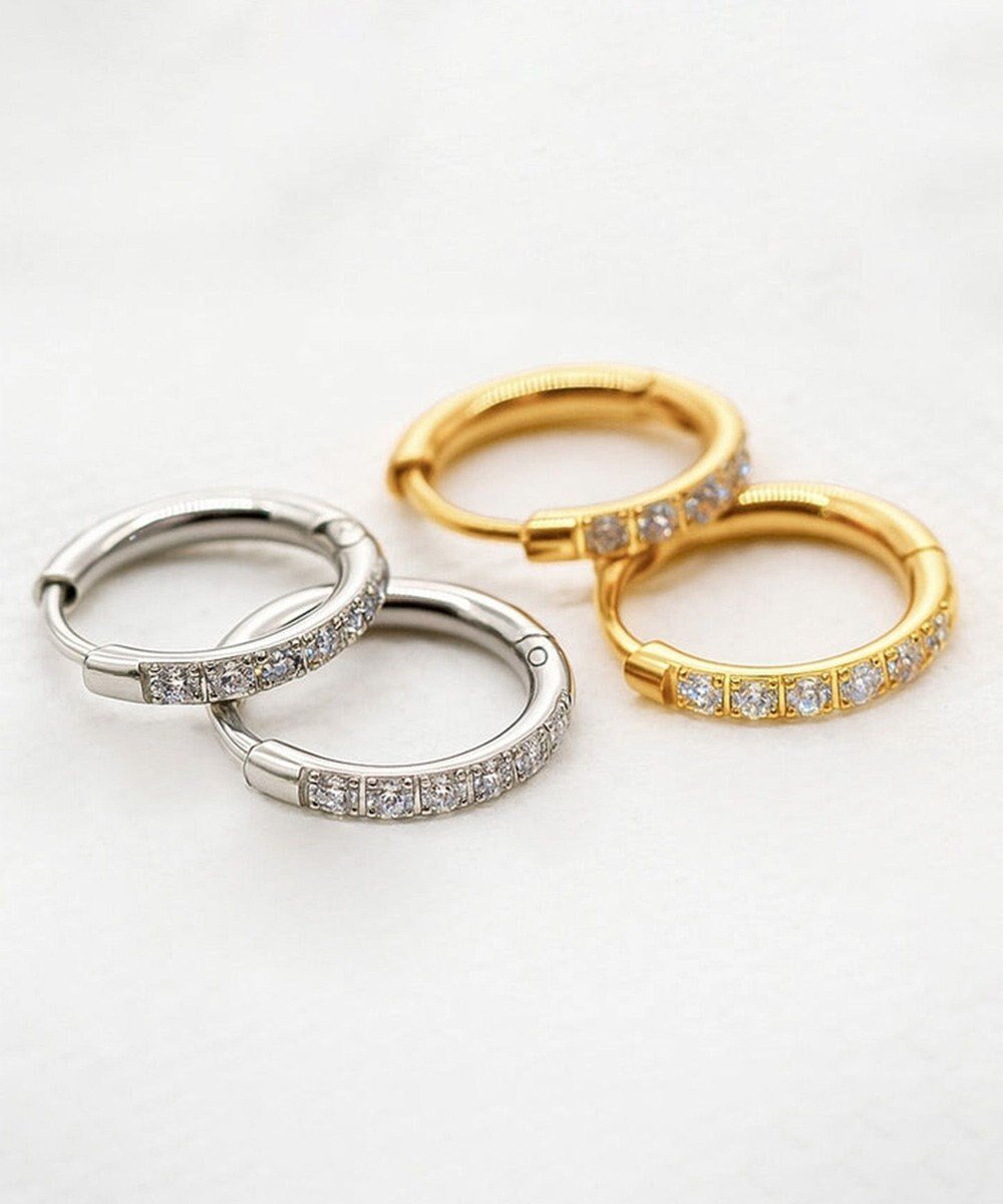 【ブランコトーキョー/blancotokyo】の【金属アレルギー対応】ジルコニアフープピアス CLARA 人気、トレンドファッション・服の通販 founy(ファニー) 　ファッション　Fashion　レディースファッション　Fashion for Women　アクセサリー　Fashion Accessories　コーティング　Coating, Coated Finish　シンプル　Simple, Minimal　ストーン　Stone, Gem-Like　フープ　Hoop, Hoop Earrings　エレガント 上品　Elegant　 other-1|ID: prp329100004768353 ipo3291000000034536360