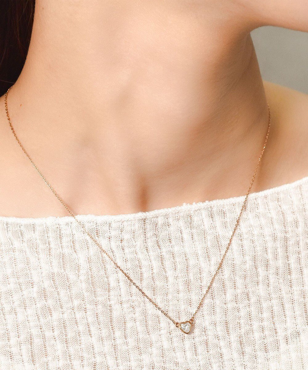 【その他のブランド/Other】の【金属アレルギー対応】ジルコニアハートネックレス DEAREST インテリア・キッズ・メンズ・レディースファッション・服の通販 founy(ファニー) 　ファッション　Fashion　レディースファッション　Fashion for Women　ジュエリー　Jewelry　ネックレス　Necklaces & Pendants　アクセサリー　Fashion Accessories　コーティング　Coating, Coated Finish　サークル　Circle, Round Design　シンプル　Simple, Minimal　スリム　Slim, Slim Fit　ネックレス　Necklace, Pendant Necklace　エレガント 上品　Elegant　ピンクゴールド|ID: prp329100004768354 ipo3291000000034536366