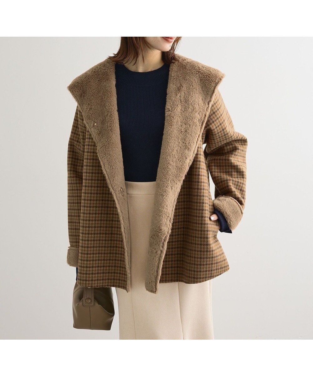 【グリーンパークス/Green Parks】のフーディガウンコート インテリア・キッズ・メンズ・レディースファッション・服の通販 founy(ファニー) ファッション Fashion レディースファッション Fashion for Women アウター Coat / Outerwear Collection コート・ロングコート・ピーコート Long Coats, Peacoats & More レディースジャケット・軽アウター Jackets おすすめ Recommended / Our Picks ガウン Gown, Robe ジャケット Jacket, Outerwear フェルト Felt, Felt Fabric フォルム Silhouette, Form ポケット Pocket, Pocket Detail 今季 This Season, Current Season A/W・秋冬 Autumn/Winter Check|ID: prp329100004768378 ipo3291000000034536465