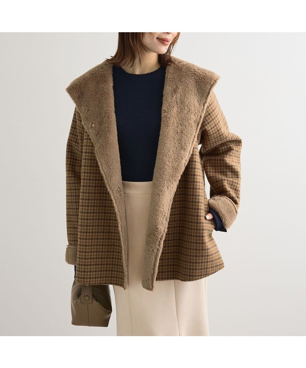 【グリーンパークス/Green Parks】のフーディガウンコート インテリア・キッズ・メンズ・レディースファッション・服の通販 founy(ファニー) ファッション Fashion レディースファッション Fashion for Women アウター Coat / Outerwear Collection コート・ロングコート・ピーコート Long Coats, Peacoats & More レディースジャケット・軽アウター Jackets おすすめ Recommended / Our Picks ガウン Gown, Robe ジャケット Jacket, Outerwear フェルト Felt, Felt Fabric フォルム Silhouette, Form ポケット Pocket, Pocket Detail 今季 This Season, Current Season A/W・秋冬 Autumn/Winter Check|ID: prp329100004768378 ipo3291000000035626782