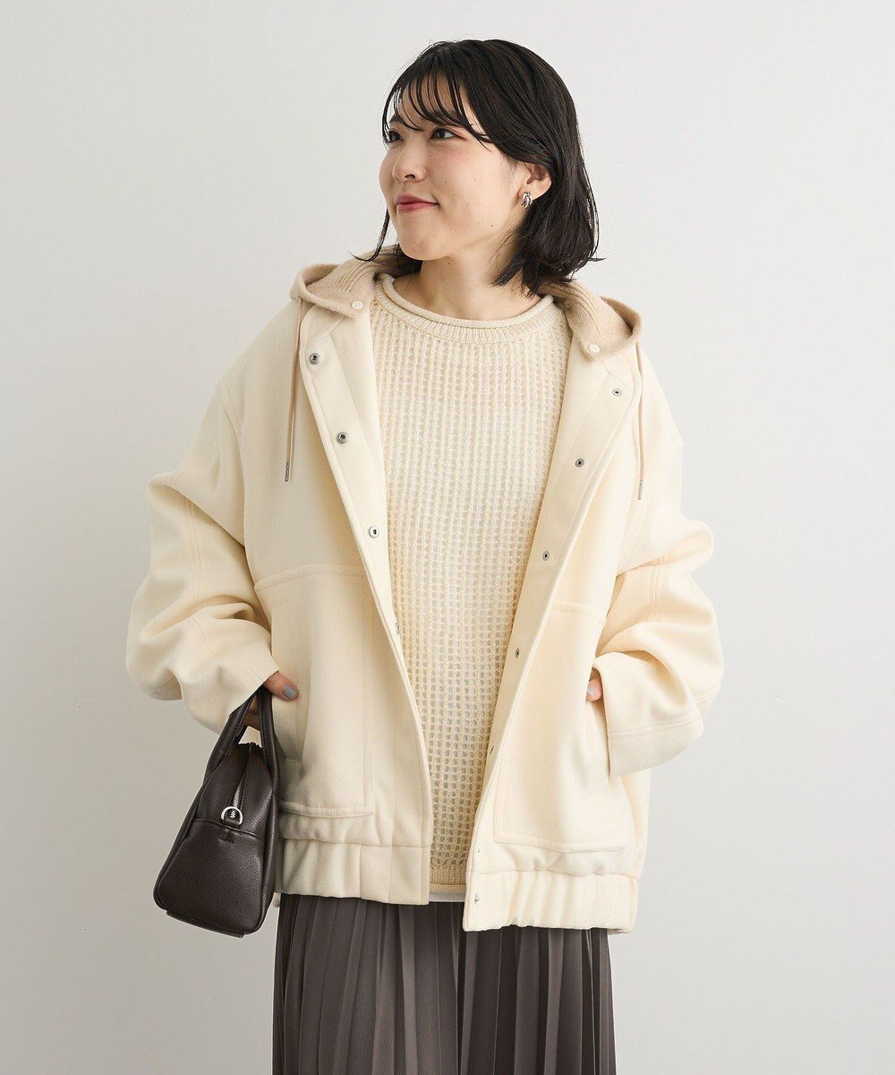 【グリーンパークス/Green Parks】のニットフード付きウーリーブルゾン 人気、トレンドファッション・服の通販 founy(ファニー) ファッション Fashion レディースファッション Fashion for Women アウター Coat / Outerwear Collection レディースジャケット・軽アウター Jackets ブルゾンジャケット・スポーティアウター Blouson Jackets ジャケット Jacket, Outerwear パッチ Patch, Appliqué ブルゾン Blouson, Bomber Jacket ポケット Pocket, Pocket Detail A/W・秋冬 Autumn/Winter other-1|ID: prp329100004768381 ipo3291000000034536473