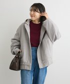 【グリーンパークス/Green Parks】のニットフード付きウーリーブルゾン Gray Mixture|ID: prp329100004768381 ipo3291000000034536475