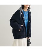 【グリーンパークス/Green Parks】のニットフード付きウーリーブルゾン Dark Navy|ID: prp329100004768381 ipo3291000000034536477