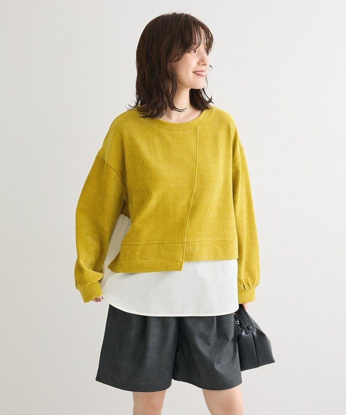 【グリーンパークス/Green Parks】のカットコーデュロイドッキングプルオーバー インテリア・キッズ・メンズ・レディースファッション・服の通販 founy(ファニー) https://founy.com/ ファッション Fashion レディースファッション Fashion for Women トップス・カットソー Cut & Sew Tops シャツ・ブラウス・オフィスカジュアル Elegant Blouses & Button-Ups ロングTシャツ・Tシャツ Longline T-Shirts & Tees カジュアルプルオーバー・ニットトップス Pullovers & Knit Tops / Casual Pullovers カットソー・ベーシックTシャツ Cut-and-Sewn Tops / Stretch Tees & Basics おすすめ Recommended / Our Picks カットソー Cut and Sewn Top コーデュロイ Corduroy, Cord Fabric スリム Slim, Slim Fit ドッキング Docking, Mixed Material ボトム Bottoms, Lower Wear ポケット Pocket, Pocket Detail ワイド Wide, Wide Fit A/W・秋冬 Autumn/Winter |ID: prp329100004768383 ipo3291000000034536488