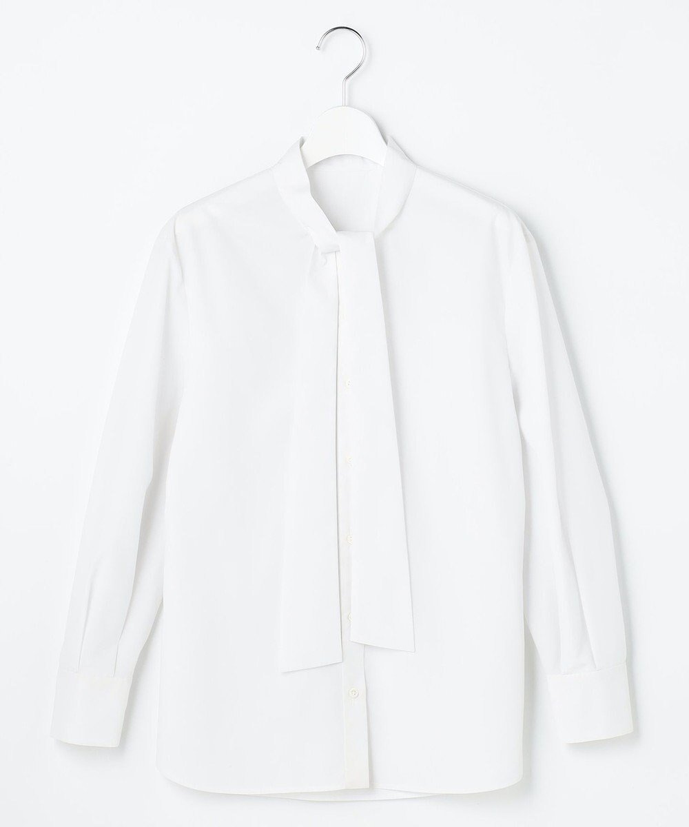 【自由区/JIYU-KU】のナチュラルタッチボウタイ ブラウス インテリア・キッズ・メンズ・レディースファッション・服の通販 founy(ファニー) 　ファッション　Fashion　レディースファッション　Fashion for Women　トップス・カットソー　Cut & Sew Tops　シャツ・ブラウス・オフィスカジュアル　Elegant Blouses & Button-Ups　おすすめ　Recommended / Our Picks　インナー　Innerwear　ジャケット　Jacket, Outerwear　タイプライター　Typewriter Fabric, Crisp Cotton　ツイード　Twill, Twill Weave　トレンド　Trend, Trending Now　リボン　Ribbon, Bow　夏　Summer　春　Spring　S/S・春夏　SS, Spring/Summer, Warm Season　オフ|ID: prp329100004768384 ipo3291000000034536492