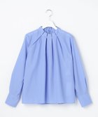 【自由区/JIYU-KU】のナチュラルタッチスタンドカラー ブラウス サックス|ID: prp329100004768385 ipo3291000000034536500