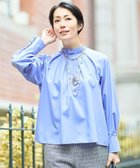 【自由区/JIYU-KU】の【カタログ掲載】ナチュラルタッチスタンドカラー ブラウス サックス|ID: prp329100004768385 ipo3291000000034606568