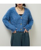 【グリーンパークス/Green Parks】の・Petit Fleur シャギーニットカーディガン Blue|ID: prp329100004768387 ipo3291000000034617580