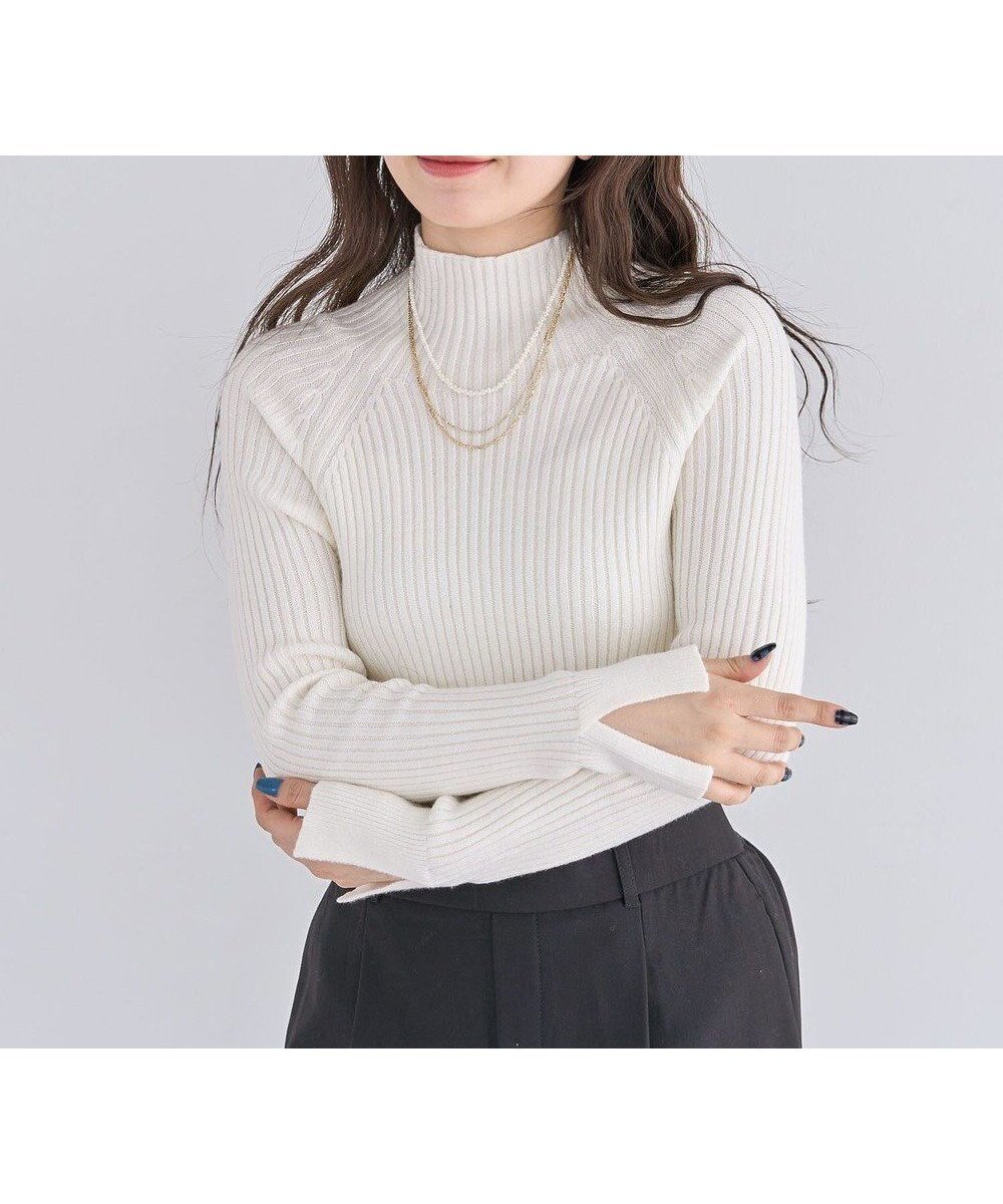 【グリーンパークス/Green Parks】の・Petit Fleur ボトルネックリブニット 人気、トレンドファッション・服の通販 founy(ファニー) ファッション Fashion レディースファッション Fashion for Women トップス・カットソー Cut & Sew Tops ニット Knit Tops & Sweaters シンプル Simple, Minimal セーター Sweater, Knitwear ボトルネック Bottle Neck, Mock Neck ポケット Pocket, Pocket Detail A/W・秋冬 Autumn/Winter other-1|ID: prp329100004768388 ipo3291000000034536519