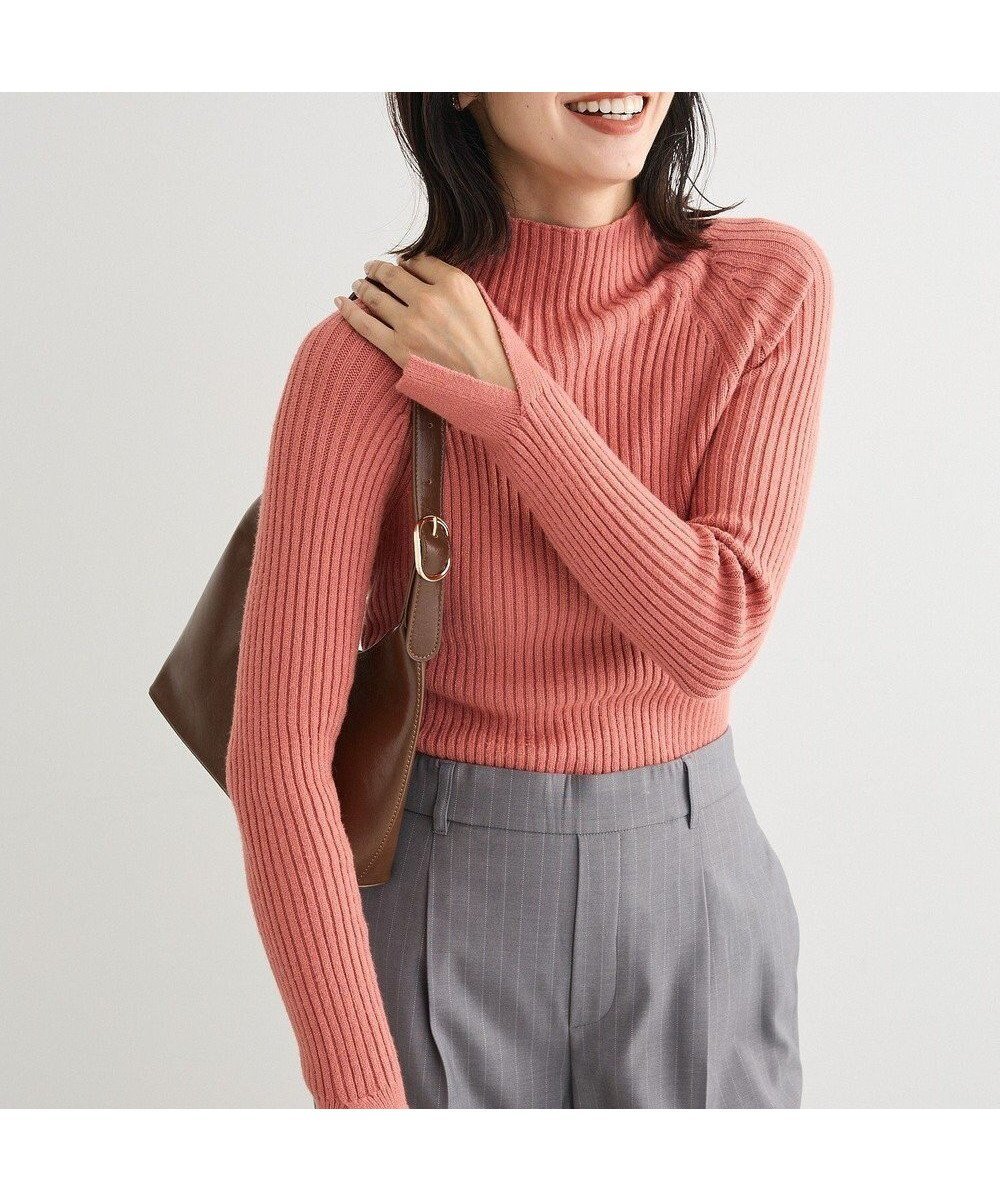 【グリーンパークス/Green Parks】の・Petit Fleur ボトルネックリブニット インテリア・キッズ・メンズ・レディースファッション・服の通販 founy(ファニー) ファッション Fashion レディースファッション Fashion for Women トップス・カットソー Cut & Sew Tops ニット Knit Tops & Sweaters シンプル Simple, Minimal セーター Sweater, Knitwear ボトルネック Bottle Neck, Mock Neck ポケット Pocket, Pocket Detail A/W・秋冬 Autumn/Winter Pink|ID: prp329100004768388 ipo3291000000034981849