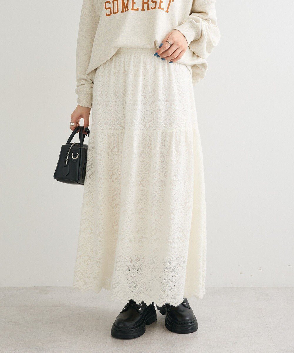 【グリーンパークス/Green Parks】の起毛レースティアードスカート 人気、トレンドファッション・服の通販 founy(ファニー) ファッション Fashion レディースファッション Fashion for Women スカート Skirts ティアードスカート Tiered Skirts おすすめ Recommended / Our Picks シンプル Simple, Minimal ジャケット Jacket, Outerwear スウェット / スエット Sweatshirt, Sweatwear スニーカー Sneakers, Trainers ダウン Down, Puffer ポケット Pocket, Pocket Detail レース Lace, Lace Fabric ロング Long, Long-Length A/W・秋冬 Autumn/Winter other-1|ID: prp329100004768391 ipo3291000000034536542