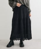【グリーンパークス/Green Parks】の起毛レースティアードスカート Black|ID: prp329100004768391 ipo3291000000035564716