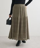 【グリーンパークス/Green Parks】の起毛レースティアードスカート Gray Beige|ID: prp329100004768391 ipo3291000000035564718