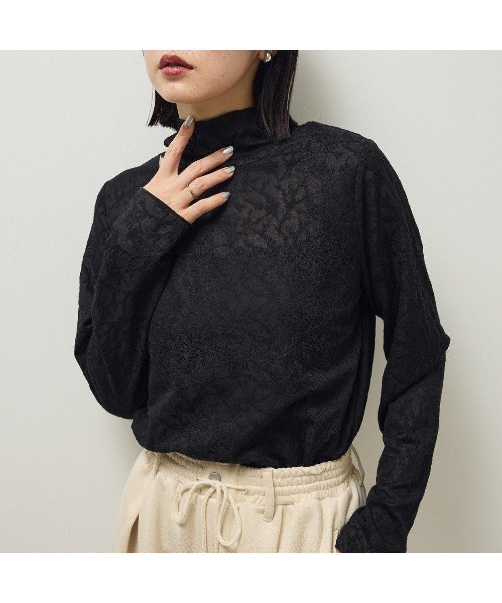 【グリーンパークス/Green Parks】のレースハイネックプルオーバー インテリア・キッズ・メンズ・レディースファッション・服の通販 founy(ファニー) 　ファッション　Fashion　レディースファッション　Fashion for Women　トップス・カットソー　Cut & Sew Tops　シャツ・ブラウス・オフィスカジュアル　Elegant Blouses & Button-Ups　ロングTシャツ・Tシャツ　Longline T-Shirts & Tees　カジュアルプルオーバー・ニットトップス　Pullovers & Knit Tops / Casual Pullovers　カットソー・ベーシックTシャツ　Cut-and-Sewn Tops / Stretch Tees & Basics　おすすめ　Recommended / Our Picks　インナー　Innerwear　エレガント 上品　Elegant　カットソー　Cut and Sewn Top　ジャケット　Jacket, Outerwear　スウェット / スエット　Sweatshirt, Sweatwear　ハイネック　High Neck, Mock Neck　フィット　Fit, Slim Fit　ベスト　Vest, Waistcoat　ポケット　Pocket, Pocket Detail　A/W・秋冬　Autumn/Winter　Black|ID: prp329100004768392 ipo3291000000034617599