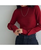 【グリーンパークス/Green Parks】のダブルカフスモックネック配色ニット Red|ID: prp329100004768396 ipo3291000000034536574