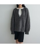 【グリーンパークス/Green Parks】の前後2wayキーネックシャギーニット Charcoal Gray|ID: prp329100004768397 ipo3291000000034536578