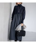 【23区/NIJYUSANKU】の【洗える】ギャザーコンビ ニットワンピース 人気、トレンドファッション・服の通販 founy(ファニー) ファッション Fashion レディースファッション Fashion for Women ワンピース Dresses ニットワンピース Knit Dresses 洗える Machine Washable ギャザー Gathered, Ruffled コンビ Combo, Combination Style シルク Silk, 100% Silk タートルネック Turtleneck, High Neck なめらか Smooth, Silky Texture ポケット Pocket, Pocket Detail A/W・秋冬 Autumn/Winter 冬 Winter / This Winter エレガント 上品 Elegant 2025年 2025 2025-2026秋冬・A/W Autumn/Winter 2025–26 AW25–26 thumbnail ネイビー系|ID: prp329100004768401 ipo3291000000034536599