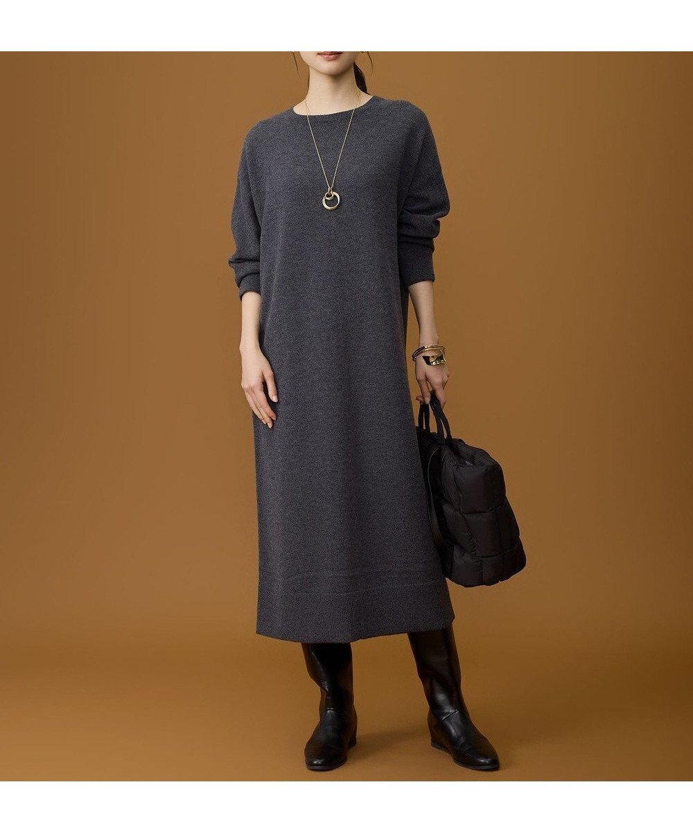 【自由区/JIYU-KU】のウールハイゲージニット ワンピース インテリア・キッズ・メンズ・レディースファッション・服の通販 founy(ファニー) ファッション Fashion レディースファッション Fashion for Women ワンピース Dresses ニットワンピース Knit Dresses おすすめ Recommended / Our Picks ドレス Dress, One-Piece ドレープ Drape, Draping Fabric フェミニン Feminine, Girly ベスト Vest, Waistcoat リラックス Relax, Relaxed Fit エレガント 上品 Elegant 夏 Summer 春 Spring S/S・春夏 SS, Spring/Summer, Warm Season チャコール|ID: prp329100004768405 ipo3291000000034536613