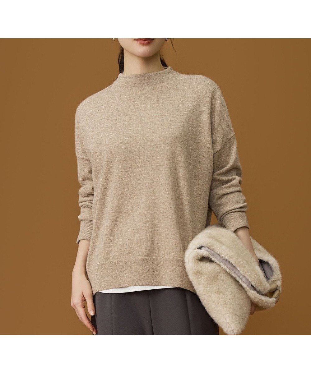 【自由区/JIYU-KU】のウールハイゲージモックネック ニット インテリア・キッズ・メンズ・レディースファッション・服の通販 founy(ファニー) ファッション Fashion レディースファッション Fashion for Women トップス・カットソー Cut & Sew Tops ニット Knit Tops & Sweaters おすすめ Recommended / Our Picks シンプル Simple, Minimal スリット Slit, Slit Detail セーター Sweater, Knitwear ベスト Vest, Waistcoat ボックス Boxy, Box Shape モックネック Mock Neck, Short Turtleneck エレガント 上品 Elegant 夏 Summer 春 Spring S/S・春夏 SS, Spring/Summer, Warm Season ベージュ|ID: prp329100004768406 ipo3291000000034536617