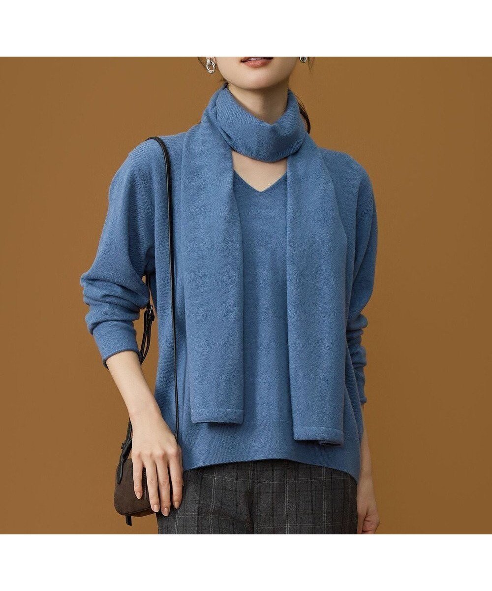 【自由区/JIYU-KU】のウールハイゲージVネック ニット インテリア・キッズ・メンズ・レディースファッション・服の通販 founy(ファニー) 　ファッション　Fashion　レディースファッション　Fashion for Women　トップス・カットソー　Cut & Sew Tops　ニット　Knit Tops & Sweaters　Vネックトップス　V-Neck Tops / V-Cut Neckline Shirts　おすすめ　Recommended / Our Picks　アンサンブル　Ensemble Set　シンプル　Simple, Minimal　ストール　Stole, Wrap　セーター　Sweater, Knitwear　ベスト　Vest, Waistcoat　エレガント 上品　Elegant　夏　Summer　春　Spring　S/S・春夏　SS, Spring/Summer, Warm Season　ターコイズ|ID: prp329100004768407 ipo3291000000034536622