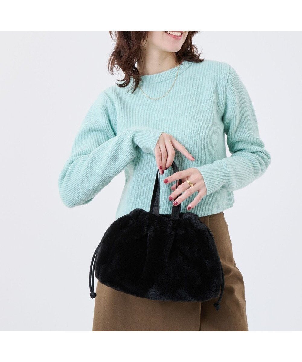 【レスポートサック/LeSportsac】のFUR DRAWSTRING TOTE/ブラックフラッフィーファー 人気、トレンドファッション・服の通販 founy(ファニー) 　ファッション　Fashion　レディースファッション　Fashion for Women　バッグ　Bags　オレンジ　Orange　コンパクト　Compact, Small Size　巾着　Drawstring Bag, Kinchaku　軽量　Lightweight, Ultra Light　ショルダー　Shoulder, Shoulder Strap　シンプル　Simple, Minimal　財布　Wallet, Purse　トラベル　Travel, Travel Gear　トレンド　Trend, Trending Now　ドローストリング　Drawstring, Pull Cord　プリント　Print, Printed Pattern　ポケット　Pocket, Pocket Detail　レオパード　Leopard, Animal Print　A/W・秋冬　Autumn/Winter　旅行　Travel　ギフト プレゼント　Gift / Present　 other-1|ID: prp329100004768419 ipo3291000000034536666