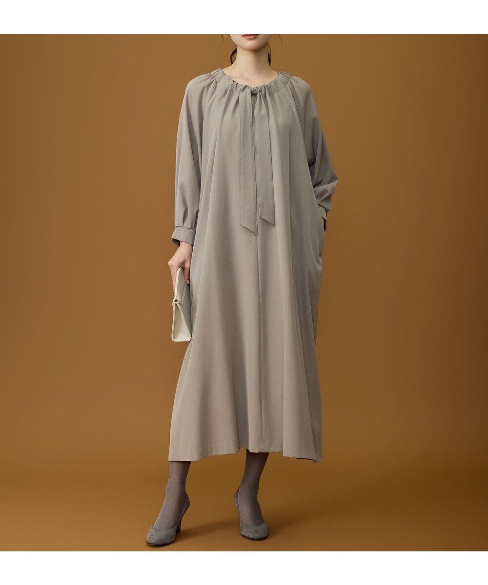 【自由区/JIYU-KU】のTWドレープツイル3WAYボウタイ ワンピース インテリア・キッズ・メンズ・レディースファッション・服の通販 founy(ファニー) ファッション Fashion レディースファッション Fashion for Women ワンピース Dresses おすすめ Recommended / Our Picks カフス Cuff Design ギャザー Gathered, Ruffled ツイル Twist, Twisted Detail バランス Balance, Style Balance 夏 Summer 春 Spring S/S・春夏 SS, Spring/Summer, Warm Season モカ|ID: prp329100004768428 ipo3291000000034536702