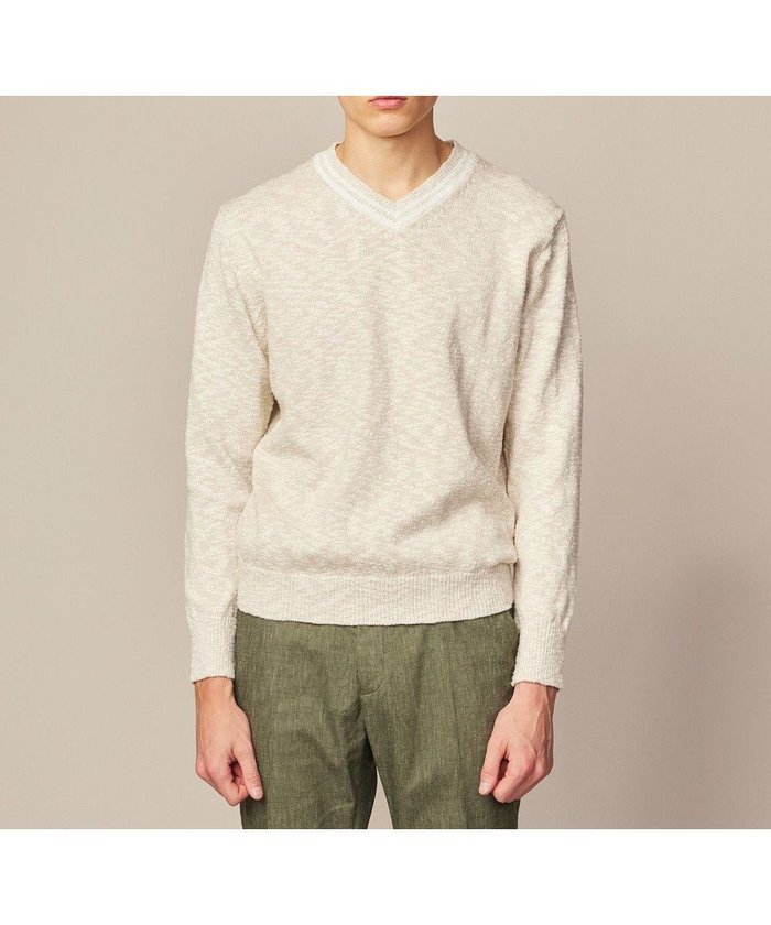 【ジョセフ アブード/JOSEPH ABBOUD / MEN】の【洗える・イタリア糸使用】コットンスラブ Vネック ニット インテリア・キッズ・メンズ・レディースファッション・服の通販 founy(ファニー) https://founy.com/ ファッション Fashion メンズファッション Fashion for Men トップス・カットソー Cut & Sew Tops ニット・セーター / 定番トップス Knit Tops & Sweaters イタリア Italy セーター Sweater, Knitwear 夏 Summer 春 Spring S/S・春夏 SS, Spring/Summer, Warm Season 洗える Machine Washable 無地 Plain, Solid Color |ID: prp329100004769314 ipo3291000000034544655