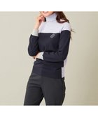 【23区 ゴルフ/NIJYUSANKU GOLF】の【WOMEN】【ウォッシャブル】カラーブロックモックネック ニット ネイビー系1|ID: prp329100004769321 ipo3291000000034544720