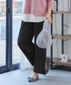 【ティアクラッセ/Tiaclasse】の裏起毛ボックスプリーツパンツ ブラックドット|ID: prp329100004769331 ipo3291000000034544811