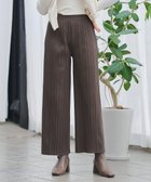 【ティアクラッセ/Tiaclasse】の裏起毛ボックスプリーツパンツ ブラウン|ID: prp329100004769331 ipo3291000000035697096