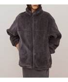 【アメリカンホリック/AMERICAN HOLIC】のスタンドカラーミニファーブルゾン Charcoal Gray|ID: prp329100004769337 ipo3291000000035700636