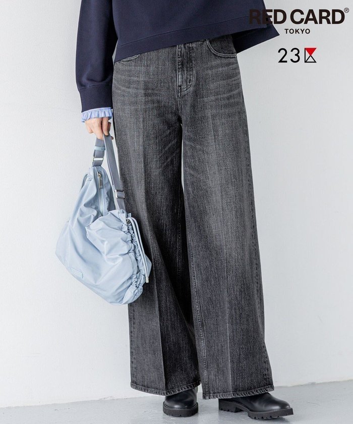 【23区/NIJYUSANKU】の【RED CARD TOKYO×23区】 センタープレス デニム ワイド パンツ インテリア・キッズ・メンズ・レディースファッション・服の通販 founy(ファニー) https://founy.com/ ファッション Fashion レディースファッション Fashion for Women パンツ Pants & Trousers デニムパンツ・ジーンズ・美脚デニム Denim Jeans & Pants ウォッシュ Washed Finish ヴィンテージ Vintage Style シンプル Simple, Minimal ジャケット Jacket, Outerwear センター Center, Center Line デニム Denim, Jeans Material パターン Pattern, Design Print プレミアム Premium, High-End モダン Modern, Contemporary リアル Real, Realistic ワイド Wide, Wide Fit A/W・秋冬 Autumn/Winter S/S・春夏 SS, Spring/Summer, Warm Season 夏 Summer エレガント 上品 Elegant |ID: prp329100004769342 ipo3291000000034544844