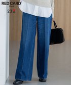 【23区/NIJYUSANKU】の【RED CARD TOKYO×23区/先行予約】 センタープレス デニム ワイド パンツ 人気、トレンドファッション・服の通販 founy(ファニー) ファッション Fashion レディースファッション Fashion for Women パンツ Pants & Trousers デニムパンツ・ジーンズ・美脚デニム Denim Jeans & Pants ウォッシュ Washed Finish ヴィンテージ Vintage Style シンプル Simple, Minimal ジャケット Jacket, Outerwear センター Center, Center Line デニム Denim, Jeans Material パターン Pattern, Design Print プレミアム Premium, High-End モダン Modern, Contemporary リアル Real, Realistic ワイド Wide, Wide Fit A/W・秋冬 Autumn/Winter S/S・春夏 SS, Spring/Summer, Warm Season 夏 Summer エレガント 上品 Elegant thumbnail ミッドブルー系|ID: prp329100004769342 ipo3291000000034544847