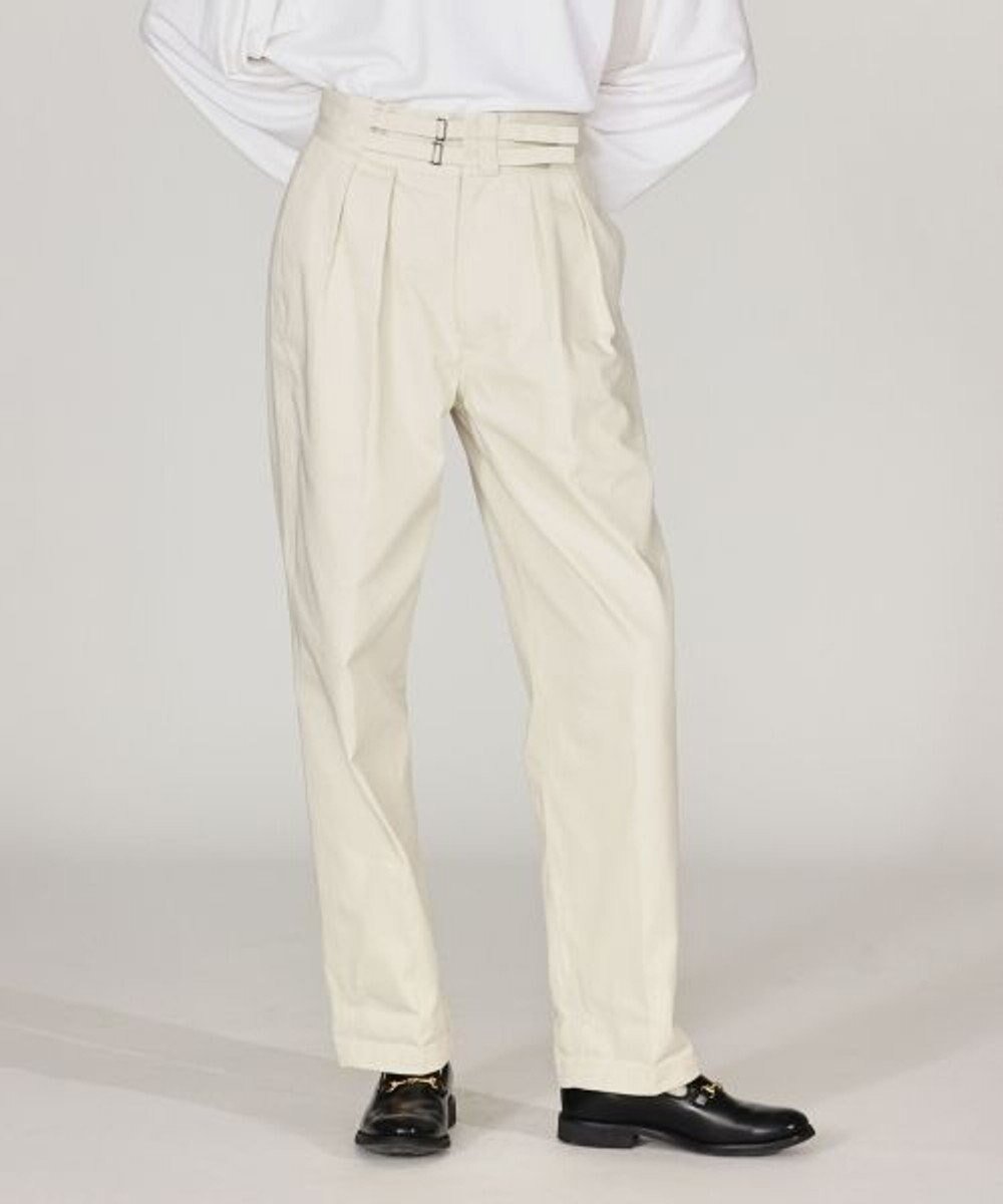 【リノ/LENO】のDOUBLE BELTED GURKHA TROUSERS 《UNISEX》 ダブルベルトグルカパンツ インテリア・キッズ・メンズ・レディースファッション・服の通販 founy(ファニー) ファッション Fashion レディースファッション Fashion for Women パンツ Pants & Trousers ベルト&ウエストマーク Belts & Waist Accessories クラシック Classic, Timeless Style コンパクト Compact, Small Size ジャケット Jacket, Outerwear ダブル Double, Double-Breasted デニム Denim, Jeans Material 人気 Popular, Best Seller フォルム Silhouette, Form ユニセックス Unisex, Genderless ワイド Wide, Wide Fit 冬 Winter / This Winter A/W・秋冬 Autumn/Winter S/S・春夏 SS, Spring/Summer, Warm Season 夏 Summer IVORY|ID: prp329100004769347 ipo3291000000034544860