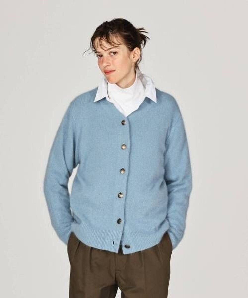 【リノ/LENO】のBRUSHED CARDIGAN へアリーニットカーディガン インテリア・キッズ・メンズ・レディースファッション・服の通販 founy(ファニー) 　ファッション　Fashion　レディースファッション　Fashion for Women　トップス・カットソー　Cut & Sew Tops　ニット　Knit Tops & Sweaters　カーディガン・羽織り　Layered Style Cardigans　カーディガン　Cardigan, Knitwear　シルク　Silk, 100% Silk　ジャケット　Jacket, Outerwear　デニム　Denim, Jeans Material　A/W・秋冬　Autumn/Winter　BLUE|ID: prp329100004769350 ipo3291000000034544871