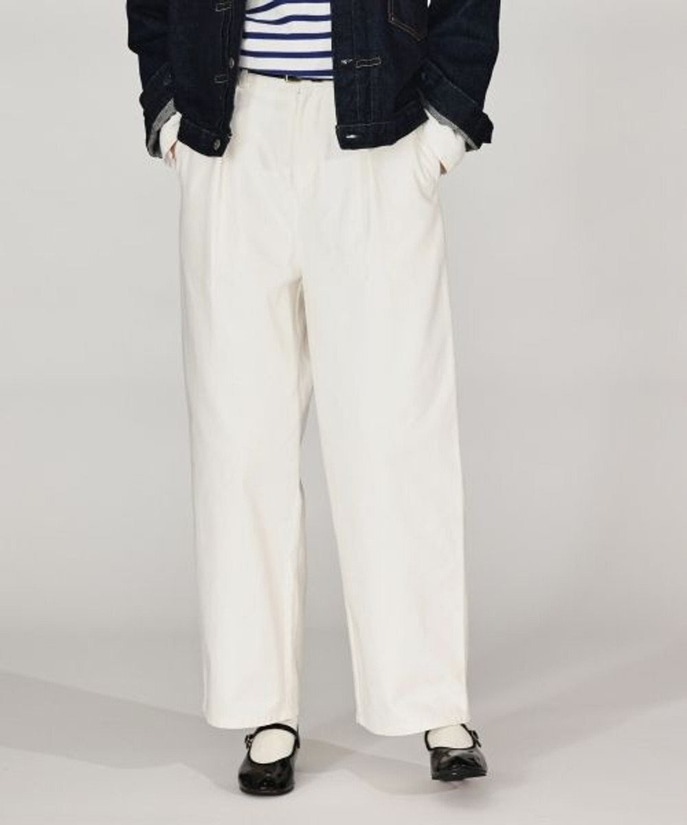 【リノ/LENO】のONE FOWARD PLEATS CHINO TROUSERS ワンタックチノパンツ 人気、トレンドファッション・服の通販 founy(ファニー) 　ファッション　Fashion　レディースファッション　Fashion for Women　パンツ　Pants & Trousers　ジャケット　Jacket, Outerwear　ストレート　Straight, Straight Cut　デニム　Denim, Jeans Material　パターン　Pattern, Design Print　プリーツ　Pleats, Pleated　冬　Winter / This Winter　A/W・秋冬　Autumn/Winter　S/S・春夏　SS, Spring/Summer, Warm Season　夏　Summer　 other-1|ID: prp329100004769351 ipo3291000000034544872