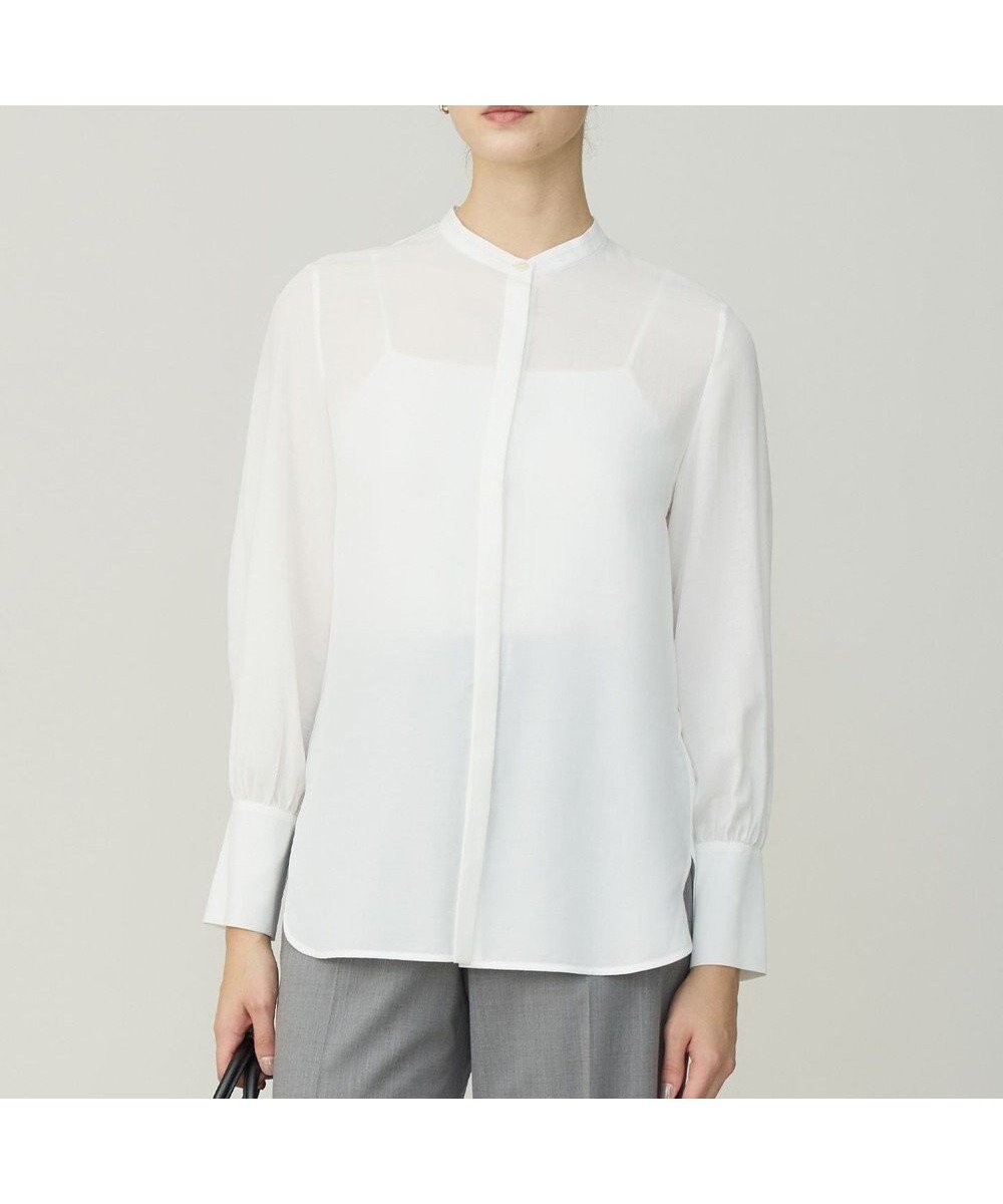 【アイシービー/iCB】の【先行予約】セルロースシルクビエラ ボウタイ付きブラウス インテリア・キッズ・メンズ・レディースファッション・服の通販 founy(ファニー) 　ファッション　Fashion　レディースファッション　Fashion for Women　トップス・カットソー　Cut & Sew Tops　シャツ・ブラウス・オフィスカジュアル　Elegant Blouses & Button-Ups　カフス　Cuff Design　シルク　Silk, 100% Silk　ジャケット　Jacket, Outerwear　A/W・秋冬　Autumn/Winter　おすすめ　Recommended / Our Picks　エレガント 上品　Elegant　セレモニー　Ceremony　ビジネス 仕事 通勤　Business / Work / Commuting　2025年　2025　2025-2026秋冬・A/W　Autumn/Winter 2025–26 AW25–26　オフホワイト|ID: prp329100004769356 ipo3291000000034544891