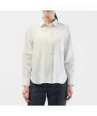 【ジェイ プレス/J.PRESS】のBEZコットンナイロン ストライプ シャツカラー ブラウス ホワイト×ライム×グレー系|ID: prp329100004769382 ipo3291000000034544994