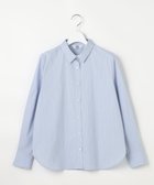 【ジェイ プレス/J.PRESS】のBEZコットンナイロン ストライプ シャツカラー ブラウス サックス×ホワイト×ベージュ系|ID: prp329100004769382 ipo3291000000034544997