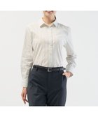 【ジェイ プレス/J.PRESS】のBEZコットンナイロン ストライプ シャツカラー ブラウス ホワイト×ライム×グレー系|ID: prp329100004769382 ipo3291000000034617546