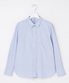 【ジェイ プレス/J.PRESS】のBEZコットンナイロン ストライプ シャツカラー ブラウス サックス×ホワイト×ベージュ系|ID: prp329100004769382 ipo3291000000034817862