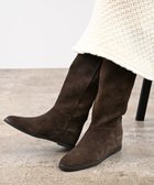 【アポム/APOM】のインヒールロングブーツ40 ダークブラウンスエード|ID: prp329100004769390 ipo3291000000035521237