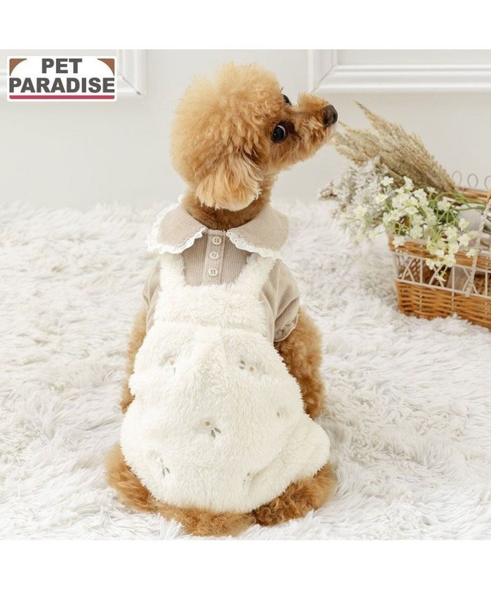 【ペットパラダイス/PET PARADISE / GOODS】のペットパラダイス ボア パンツつなぎ 《花刺繍》 小型犬 インテリア・キッズ・メンズ・レディースファッション・服の通販 founy(ファニー) https://founy.com/ イレギュラー Irregular Design スリーブ Sleeve, Long Sleeve / Short Sleeve ロンパース Romper, Jumpsuit 冬 Winter / This Winter 犬 Dog A/W・秋冬 Autumn/Winter ホーム・キャンプ・アウトドア・お取り寄せ Home Living / Home & Lifestyle / Camping Gear / Outdoor Camping ペットグッズ Pet Supplies |ID: prp329100004770264 ipo3291000000034555656