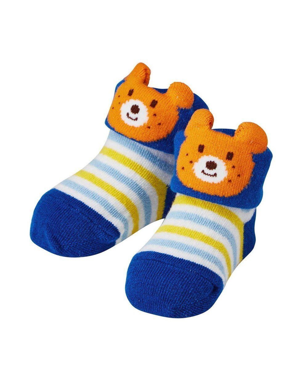 【ミキハウスホットビスケッツ/MIKI HOUSE HOT BISCUITS / KIDS】の【9-11cm】 キャラクターお顔ベビーソックス インテリア・キッズ・メンズ・レディースファッション・服の通販 founy(ファニー) 　ファッション　Fashion　キッズファッション　Fashion for Kids　おすすめ　Recommended / Our Picks　キャラクター　Character, Licensed Characters　ギフト プレゼント　Gift / Present　シューズ　Shoes, Footwear　ソックス　Socks, Hosiery　ベビー　Baby, Babywear　ブルー|ID: prp329100004770293 ipo3291000000034555771